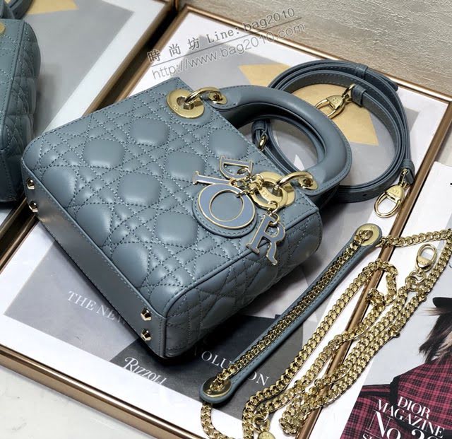 Dior女包 迪奧Lady Dior Mini琺瑯扣戴妃包 Dior手提肩背斜挎包  dfk1735